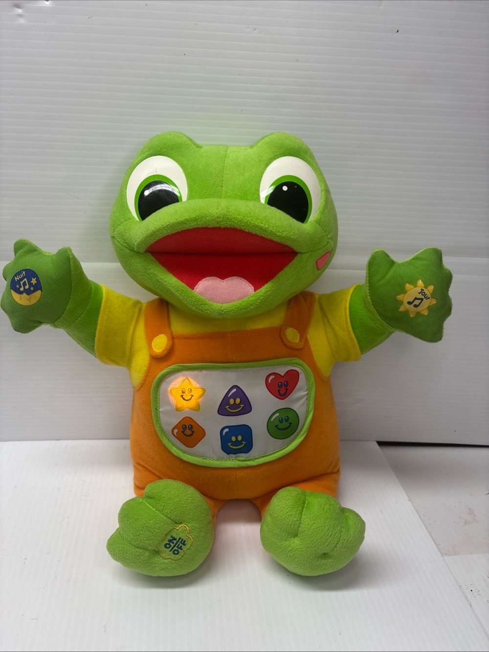 LeapFrog Hug and Learn Baby Tad Interactive Plush Speak French Rare Tested